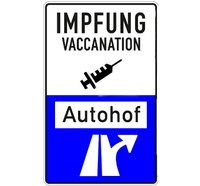 Mobile Impfstation an der A2 am Autohof Aurea 