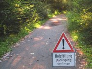 Radweg an der alten Bahntrasse gesperrt Radweg an der alten Bahntrasse gesperrt