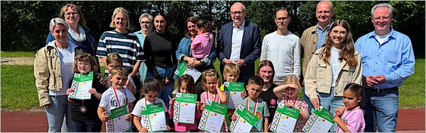 Beim Projekt Minisportabzeichen erfolgreich
