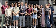 Schüler aus Johannisburg im Rathaus begrüßt