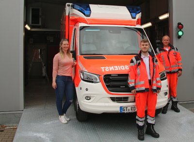 Umzug in die Container der Rettungswache Clarholz