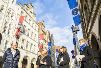 Kunstaktion im Zuge der Nimmersatt-Ausstellung