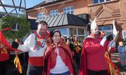 Kranzkönig Benedikt Knapp, Kranzkönigin Sarah Knapp und Prinz Michele I. Abbenante