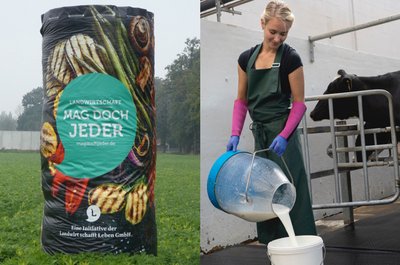 Landwirtin Katharina Leyschulte liefert Milch aus der Region für die Region Landwirtin Katharina Leyschulte liefert Milch aus der Region für die Region