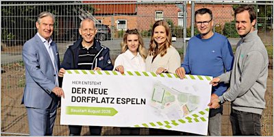 Baustart für den neuen Dorfplatz in Espeln Baustart für den neuen Dorfplatz in Espeln