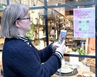 Digitales Schaufenster mit neuem Service