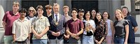 Schüler aus Johannisburg im Rathaus begrüßt