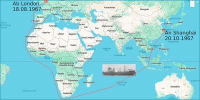 Seefahrt: von Sudhagen nach Shanghai Seefahrt: von Sudhagen nach Shanghai