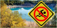 Warnung vor Baden in Baggerseen