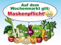 Maskenpflicht auch auf dem Wochenmarkt