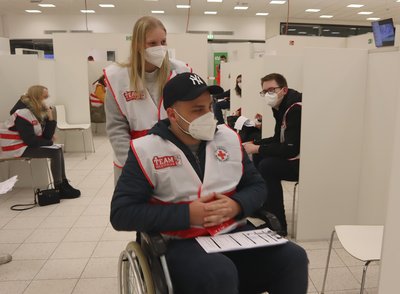 Probedurchlauf am Impfzentrum 