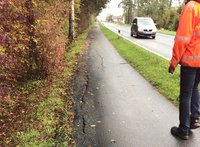 Ein marodes Radwegstück wird saniert