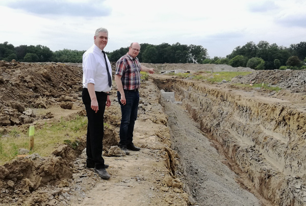 Im Baugebiet Lerchenweg geht es planmäßig voran