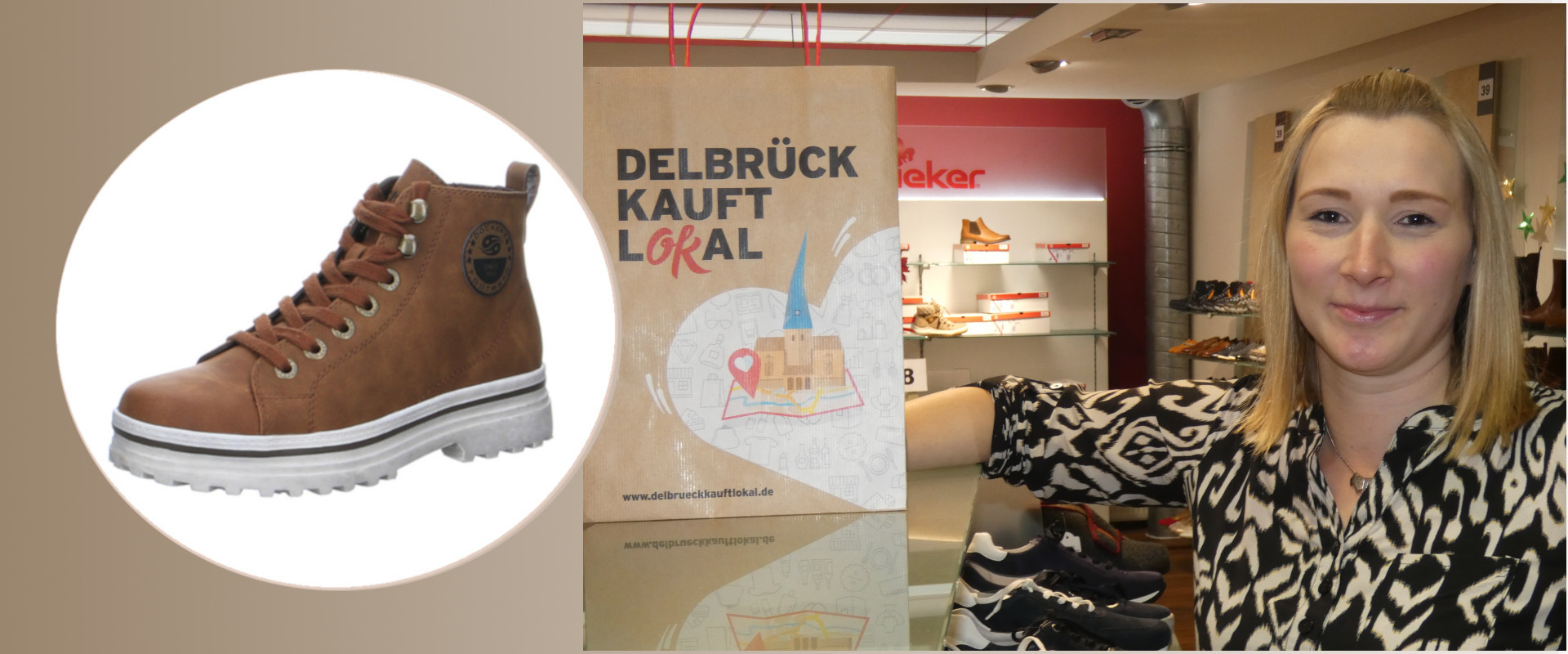Sabrina berät im Schuhgeschäft Hölscher Sabrina berät im Schuhgeschäft Hölscher